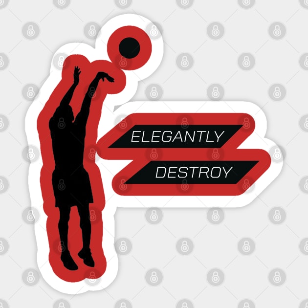 Elegantly Destroy Sticker by AR100AR